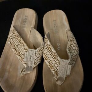 Rocket Dog Tan Crochet Sandals